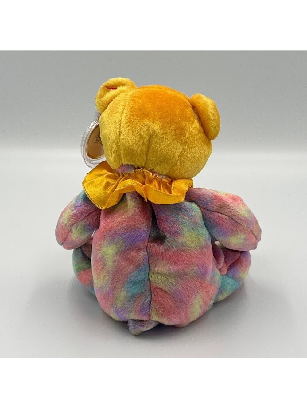 November Birthday Bear Vintage 2001 Ty Beanie Babies Tie Dye MWMTS Tag Protector - Picture 5 of 11
